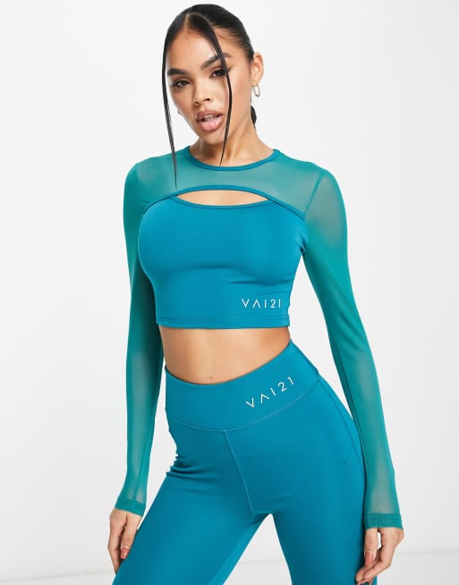 VAI21 co-ord leggings in teal with matching set