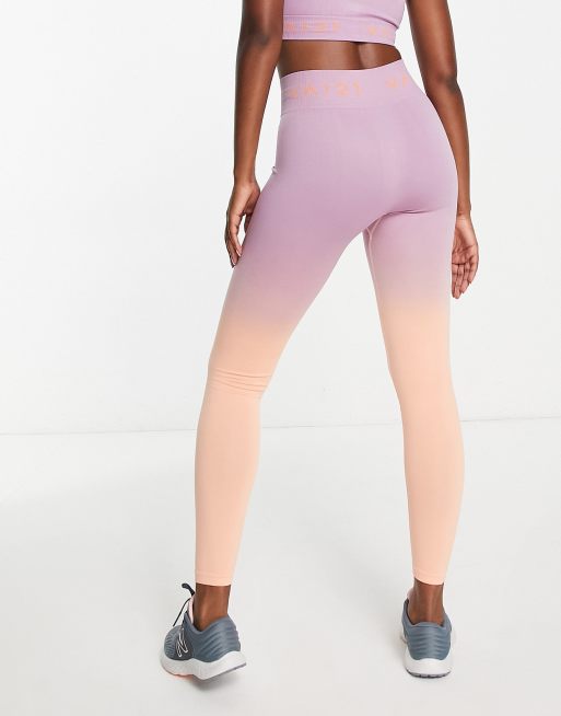 VAI21 - Legging d'ensemble sans coutures effet dip-dye - Orange et lilas, 2 de 4