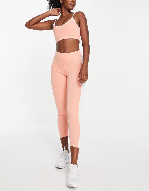 VAI21 Legging long d ensemble avec bande lat rale Orange ASOS