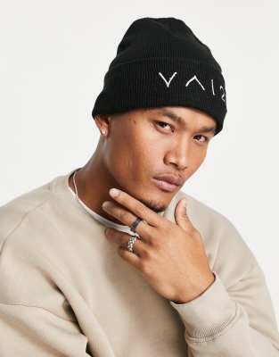 VAI21 VAI21 logo knitted beanie in black