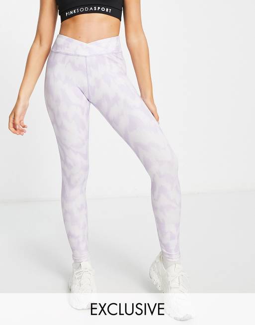 VAI21 V shape waist co-ord leggings in lilac