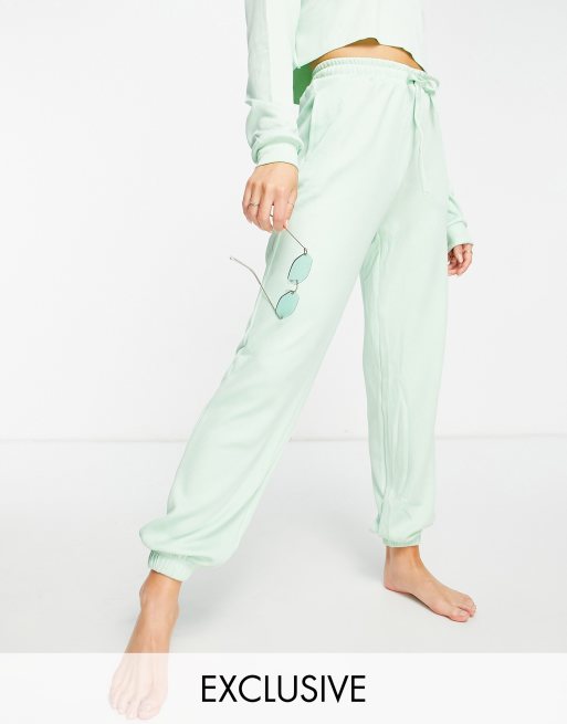 Mint green joggers deals