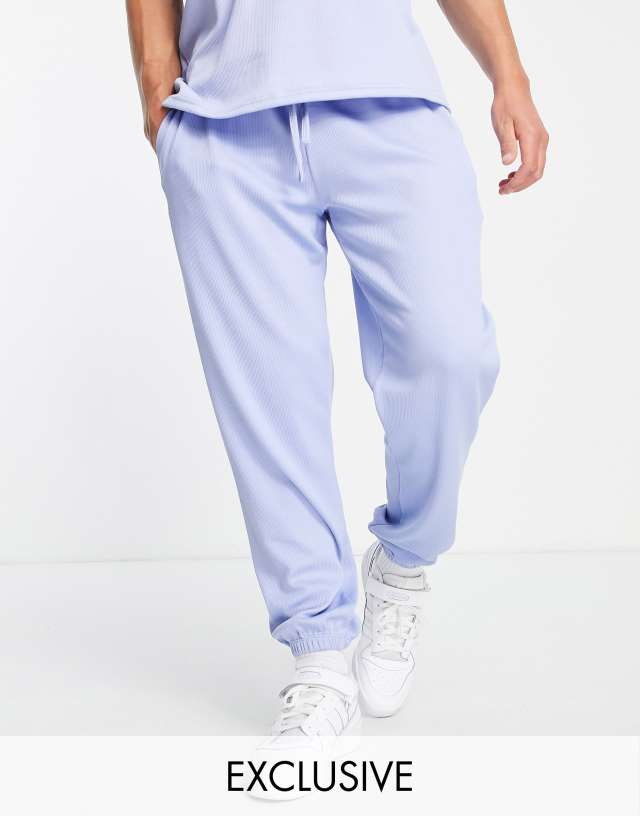 VAI21 ribbed sweatpants in ice blue