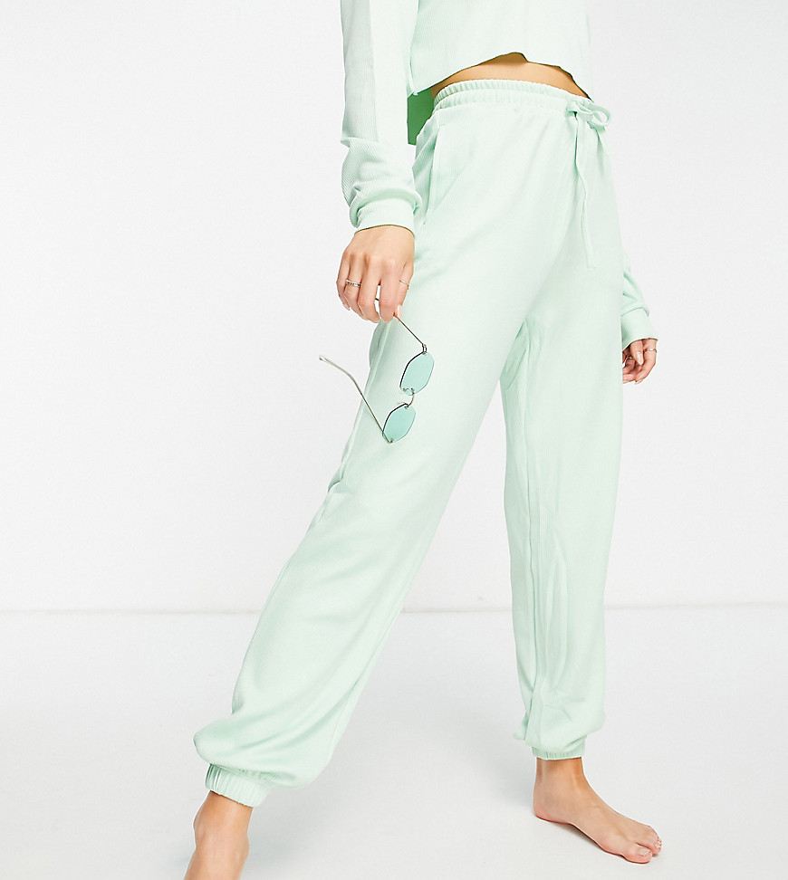 ribbed sweatpants in mint green - part of a set