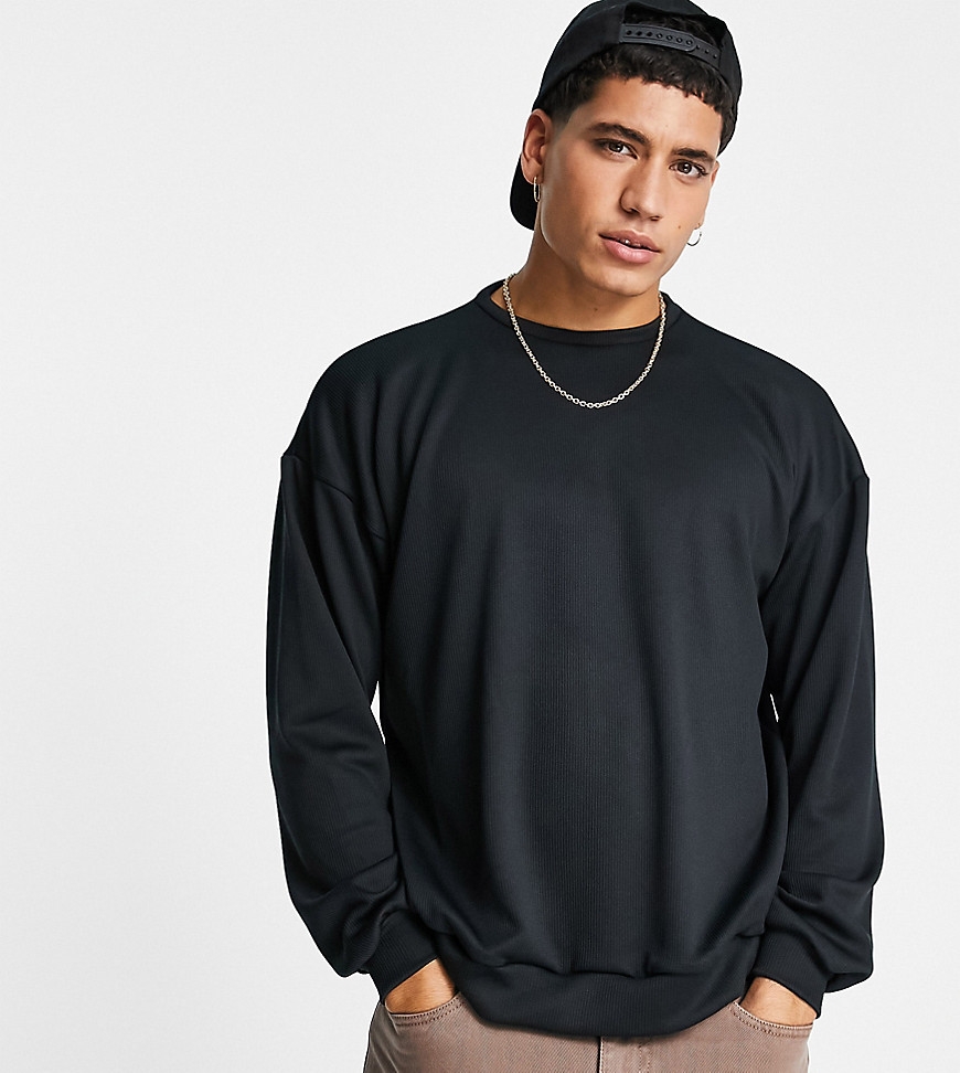 Vai21 Ribbed Sweatshirt In Black