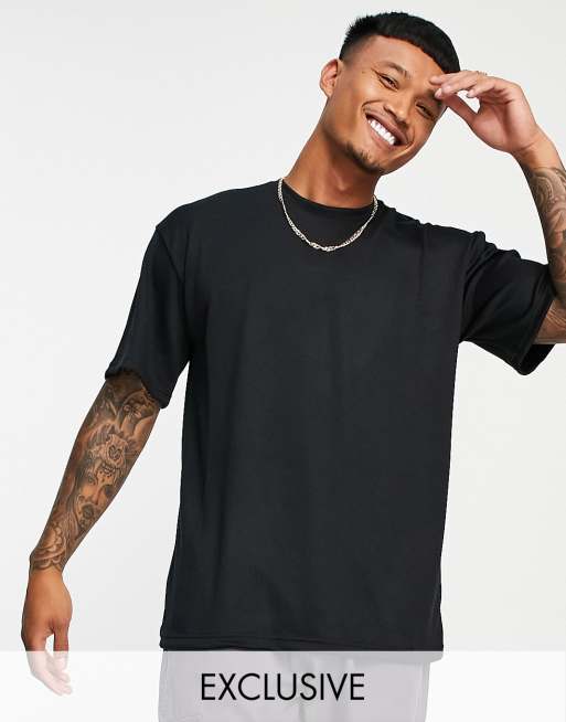 black rib oversized men's t-shirt