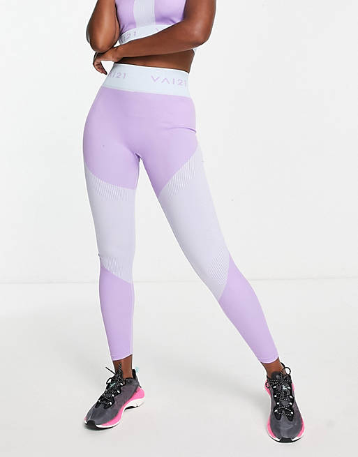 kom videre Flyve drage Flagermus VAI21 seamless two tone leggings in pastel blue and lilac - part of a set |  ASOS
