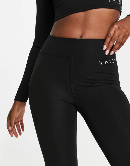 VAI21 - Sorte leggings med farveblokke og lyserød stribe - Del af sæt, 3 af 4