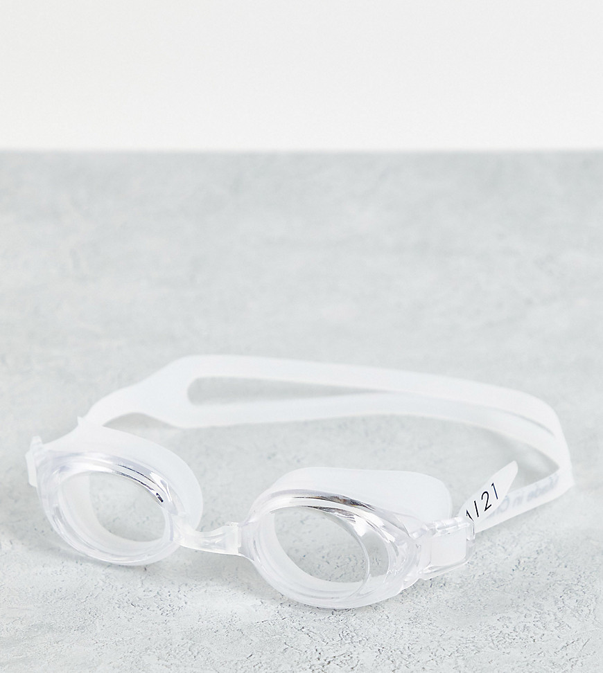 Vai21 Swimming Goggles With Case In White And Clear