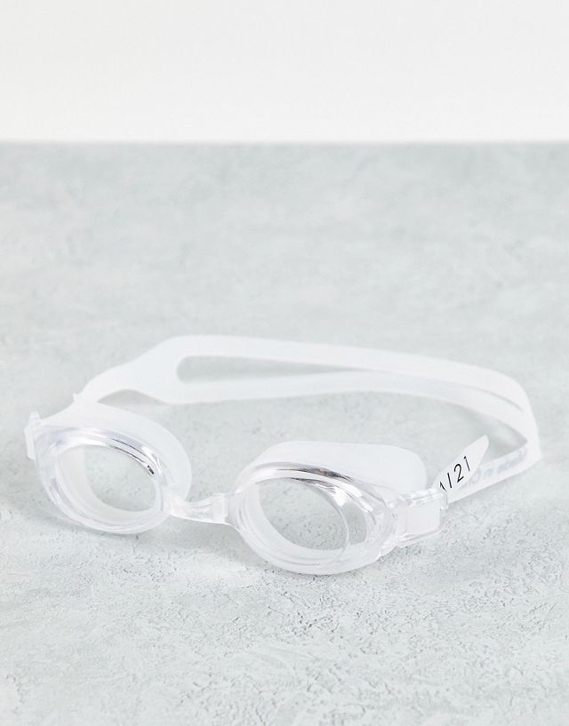 VAI21 swimming goggles with case in white/clear