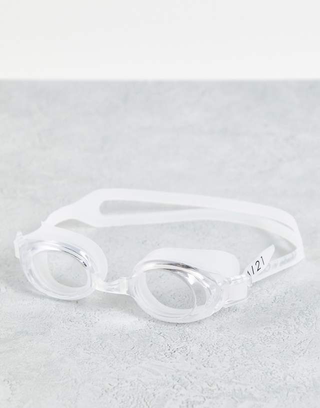 VAI21 swimming goggles with case in white/clear