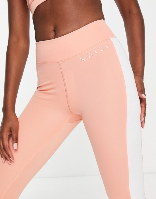 VAI21 taped full length leggings in orange (part of a set), 3 of 4