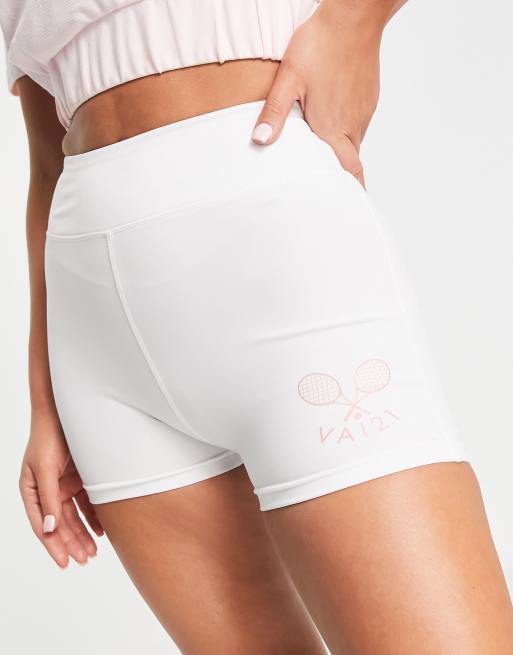 VAI21 tennis booty shorts in white - part of a set