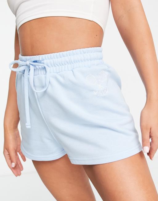 Blue sweat hot sale shorts womens