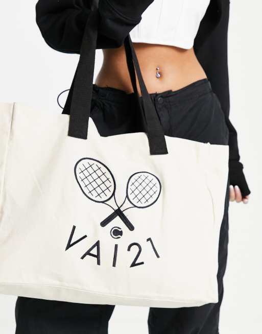 VAI21 - Tennis - Tote van canvas in crème