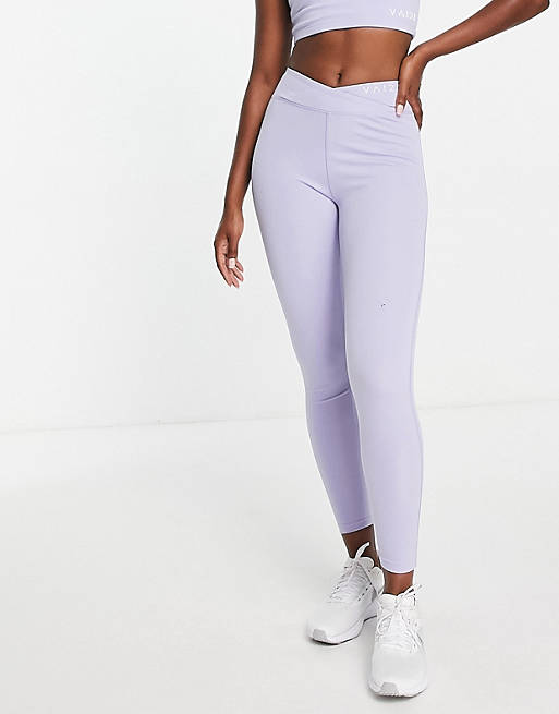 VAI21 v shape waist leggings in lilac (part of a set)