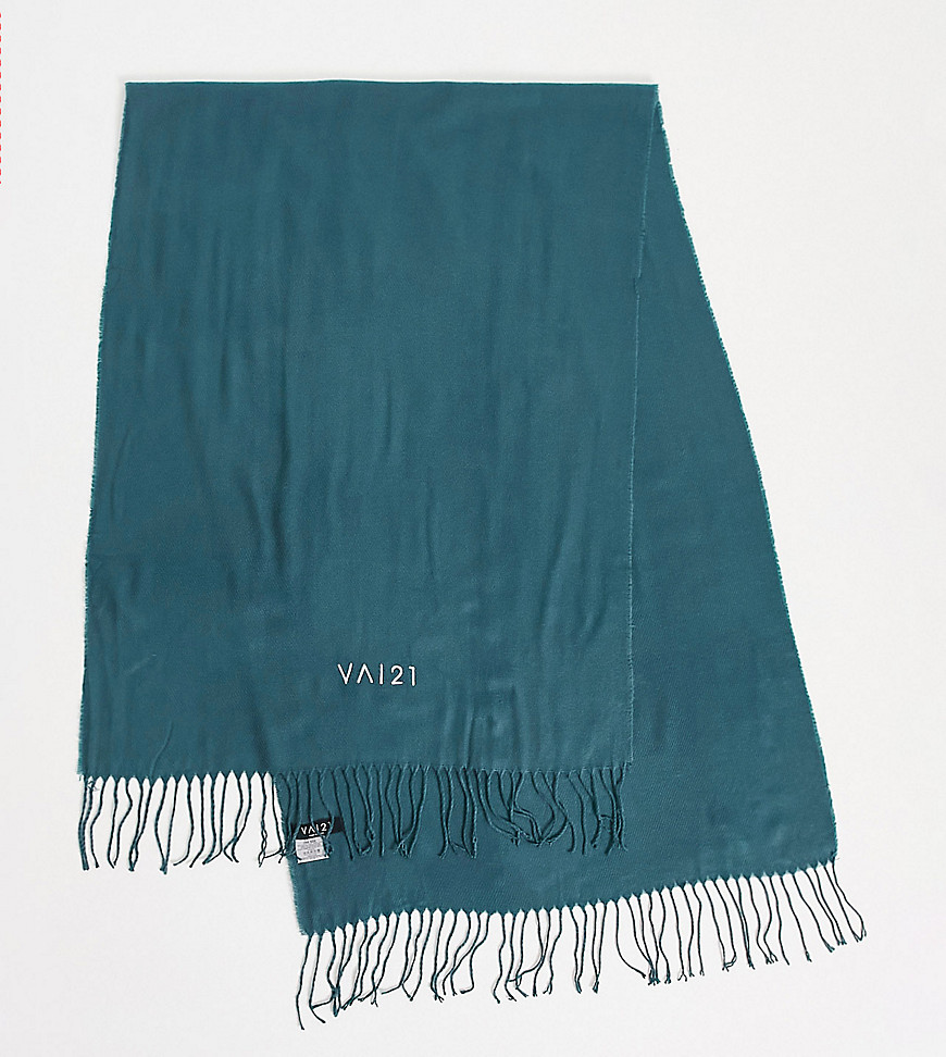 VAI21 XL fringe scarf in blue