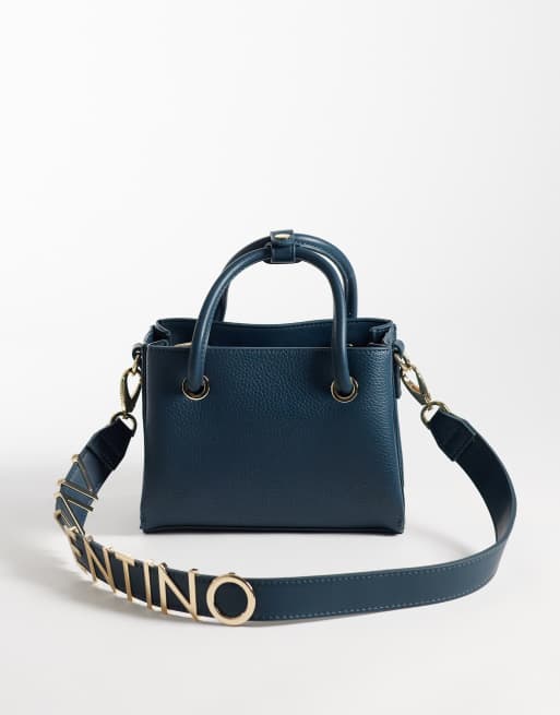 Valentino Alexia crossbodytas met handvat in diep teal, 4 van 4