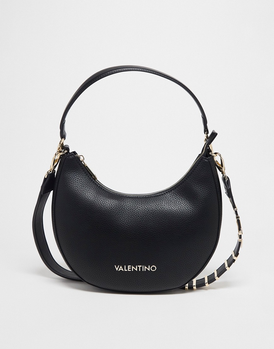 Valentino alexia saddle shoulder bag in black