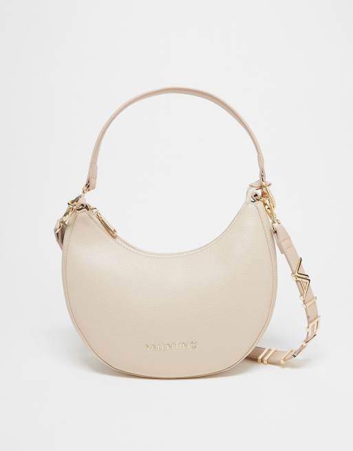 Valentino – Alexia – Torebka typu saddle w kolorze ecru