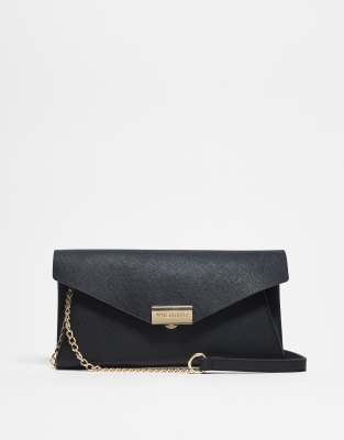 Valentino Valentino arpie envelope clutch bag with chain strap in black
