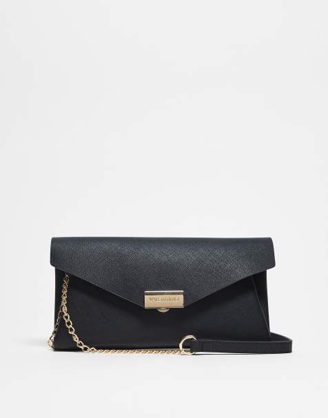 Valentino - Arpie - Pochette nera a busta con tracolla a catenina - view 1