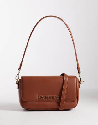 Valentino - Aury Re - Schultertasche in Braun mit abnehmbarem Umhängeriemen-Brown