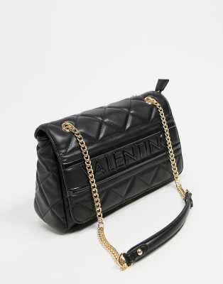 Valentino Bags Ada quilted embossed cross body bag with chain strap in black - ASOS Price Checker