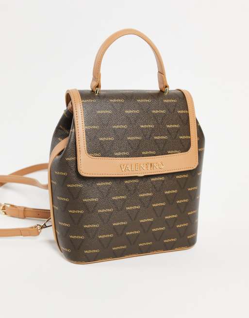 Valentino Bags Alder small backpack in tan monogram