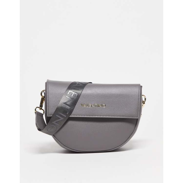 Grey leather saddle on sale bag