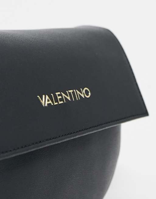 Valentino Bags Bigs saddle cross body bag in black with logo strap, 3 of 4