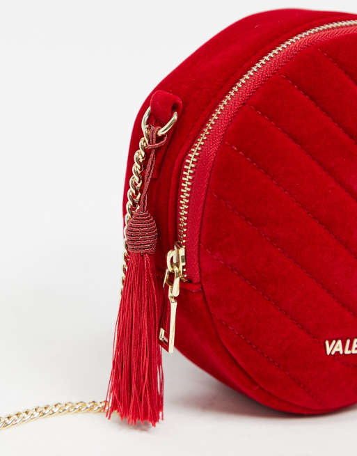 Valentino Garavani VLogo Circle Crossbody Bag in Red