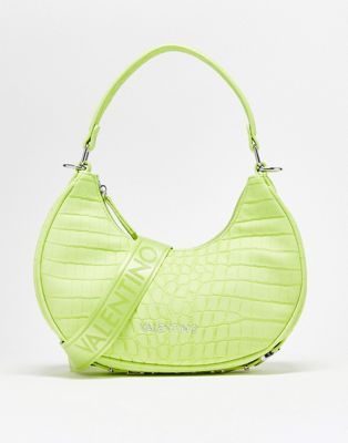 Valentino Bags Coconut shoulder bag with metal letters in lime croc - ASOS Price Checker