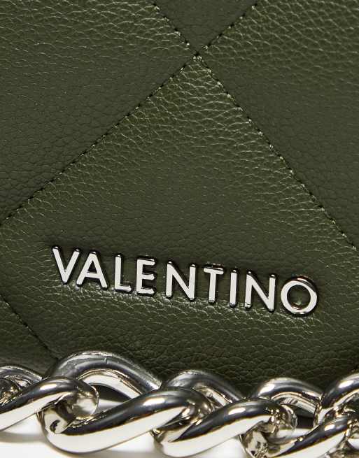 Valentino Bags cold foldover quilted bag with chain strap in khaki, 2 of 4