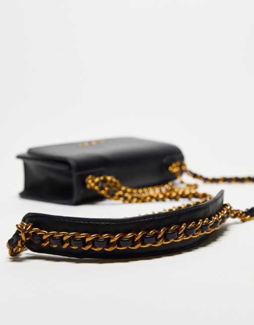 Valentino Bags Cookie cross body bag with chain strap in black