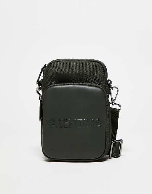 Valentino Bags - Cristian - Borsa a tracolla kaki con tasca