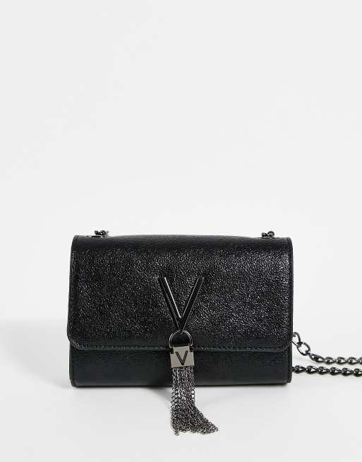 Valentino Bags - Divina - Borsa a tracolla nera glitterata