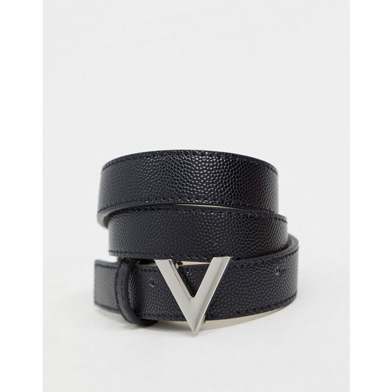 Designer jr1og Valentino Bags - Divina - Cintura nera con fibbia a V argento