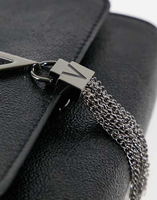 Valentino Bags Divina cross body bag in black glitter | ASOS