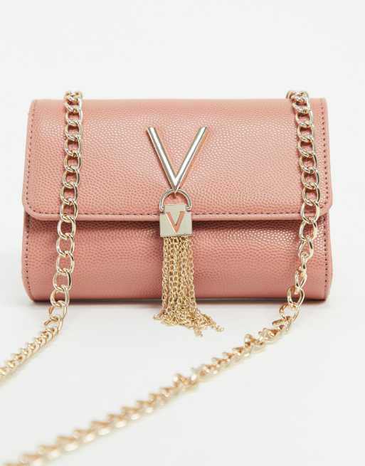 Valentino Bags - Divina - Crossbody tas met flap en kwastje in roze