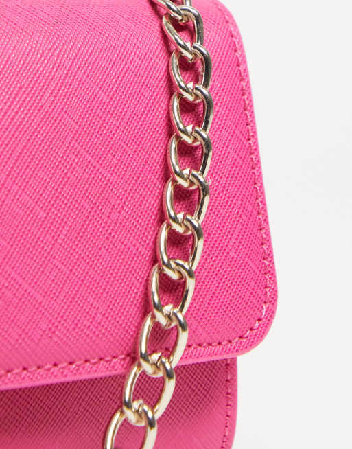 Valentino Bags Divina foldover tassel detail cross body bag in hot pink