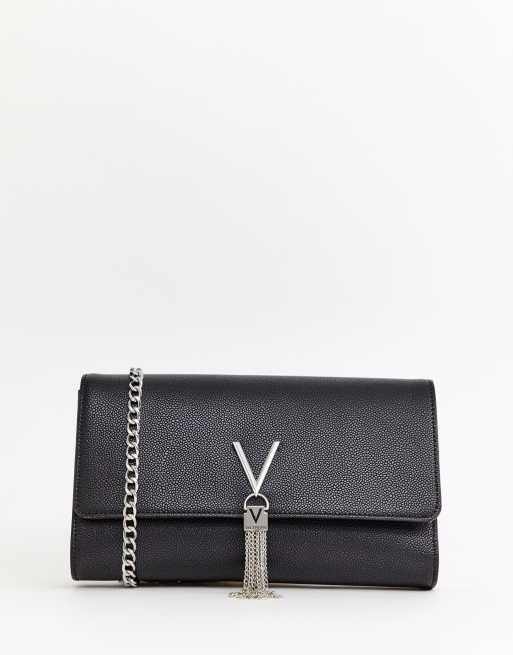 Valentino Bags Divina foldover clutch bag in black