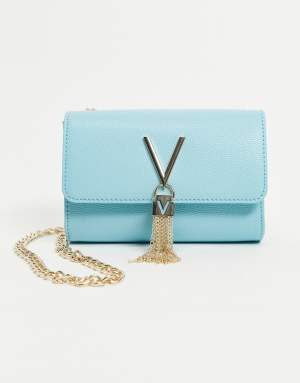 Valentino Bags Divina foldover tassel detail cross body bag in