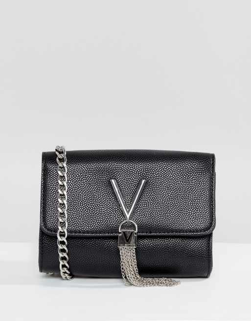 Valentino Bags Divina foldover clutch bag in black