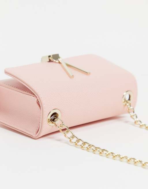 Valentino Bags Divina foldover tassel detail cross body bag in pink