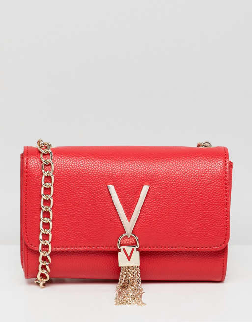 Valentino by Mario Valentino Foldover Clutch Bag in Red