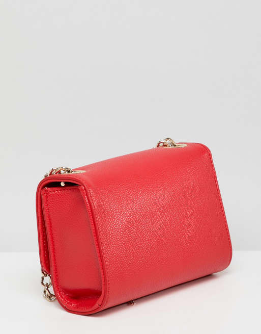 Valentino by Mario Valentino red foldover tassel detail cross body bag, ASOS