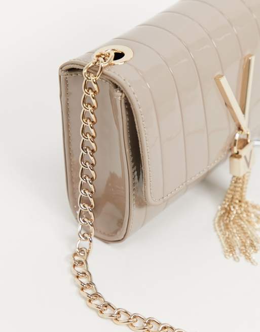 Valentino Bags Divina foldover tassel detail cross body bag in