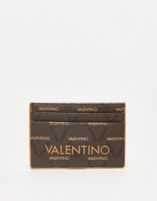 Divina - Portacarte con stampa con monogramma-Marrone - Valentino Bags Borsa donna Marrone
