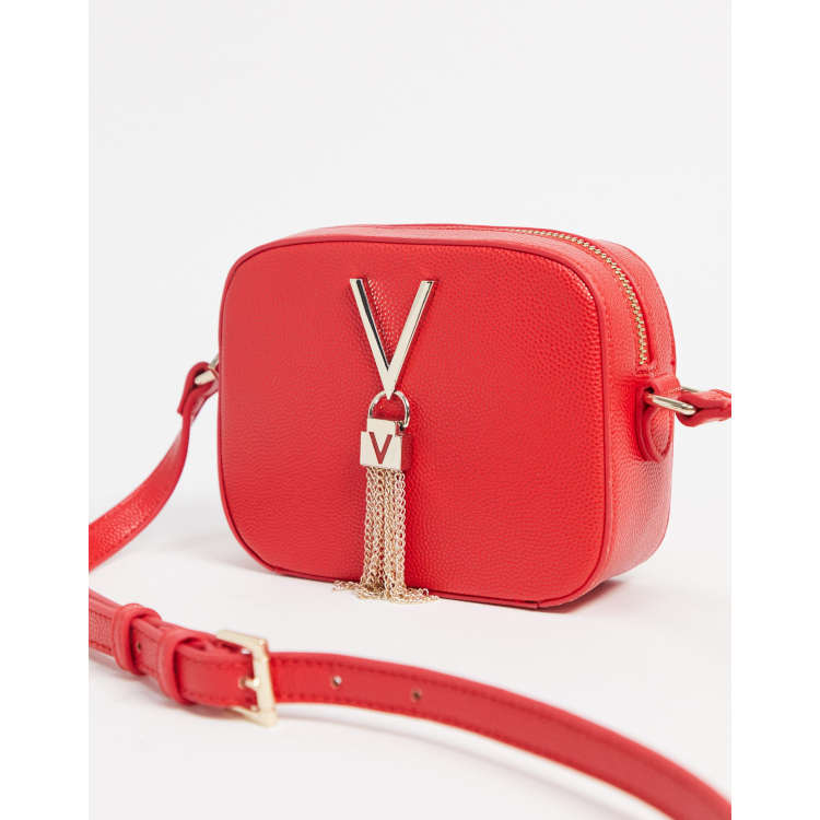 Valentino Bags Divina tassel detail camera cross body bag in red